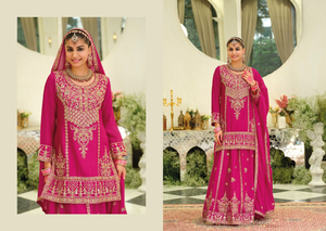 Chinon lourd avec broderie travail vêtements indiens et pakistanais - Product Image 6