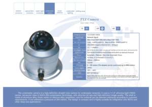 Câmera Subaquática <span class=keywords><strong>PTZ</strong></span> IP68 Resistente a Condições Climáticas Severas e Efeitos Corrosivos do Água Salgada GLF-UNC-YT02 - Product Image 4