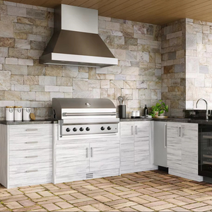 BAINENG - Mueble <span class=keywords><strong>de</strong></span> Cocina Exterior Inteligente, Moderno, Impermeable, <span class=keywords><strong>de</strong></span> Acero Inoxidable 304, Duradero, con Fregadero y Parrilla, Diseño Gratuito por 48 Horas - Product Image 1