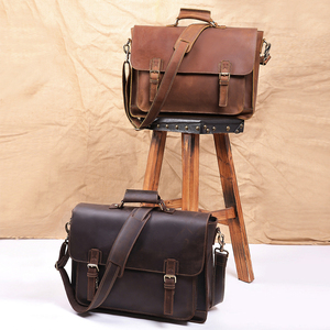 DUJIANG mallette classique en <span class=keywords><strong>cuir</strong></span> véritable pour <span class=keywords><strong>ordinateur</strong></span> portable <span class=keywords><strong>sac</strong></span> de luxe vintage 15 <span class=keywords><strong>pouces</strong></span> <span class=keywords><strong>sac</strong></span> à main pour hommes à usage professionnel - Product Image 2