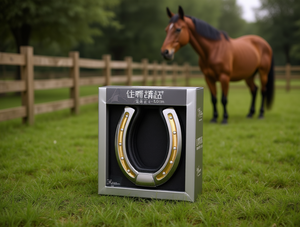 Fibbia a ferro di cavallo in argento e oro da 5,0 cm, in metallo, di lusso, per la protezione del cavallo - Product Image 2