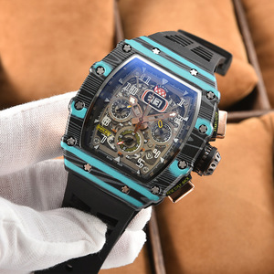High Quality Men's Quartz Silicone Tape Watch Multi-Functional Barrel Sports Leisure Antique Style 18mm Alloy - Product Image 4