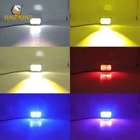 Mini Systèmes d'Éclairage de Conduite, Lentille Double Couleur Blanc Jaune, Projecteur LED, Phare Antibrouillard, Ampoule pour Vélo, Moto