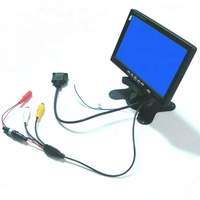 Monitor de Reposacabezas para Coche, Pantalla Ancha de 7 Pulgadas, 12V-24V, LCD, CCTV, AV/RCA/VGA, 1024*600, para Tienda de Telefonía, Cámara de Visión Trasera