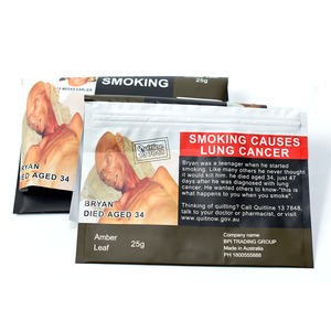 Buste da 25g 30g 50g Personalizzate per Tabacco da Rollare Zeitfield Royal Manchester Sapphire Blue in Polietilene per Fumare Tabacco Amber Leaf - Product Image 5