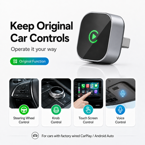 Adaptador Inalámbrico Mini para CarPlay y Android Auto, Conexión USB Tipo C, Plug and Play, Compatible con los Controles Originales del Auto, Adaptador USB-A a Tipo-C Gratuito - Product Image 2