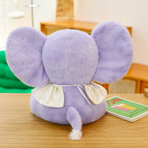 Vente en gros de jouets en peluche d'éléphants bébés mignons et bon marché de couleur violette avec de grandes oreilles, cadeaux d'anniversaire pour enfants, poupée cadeau d'animal, cadeaux de la Saint-Valentin - Product Image 6