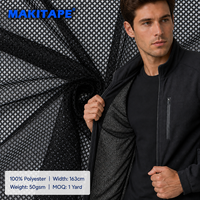 Tissu à mailles fines de haute qualité 50g 100% polyester tricoté, doublure certifiée OEKO-TEX, écologique pour sacs à dos, vêtements de sport et articles vestimentaires