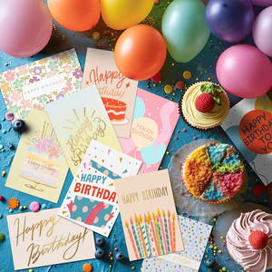 Kích thước tiêu chuẩn 4*6 inch món quà sinh nhật thiệp chúc mừng sẵn sàng chứng khoán bán buôn thiệp chúc mừng với phong bì cho thương mại điện tử người bán - Product Image 1