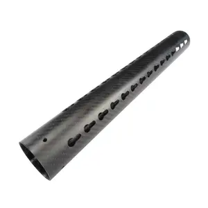 Carbon Fiber Pipe OEM Custom Round Carbon Fiber Tube/Tubing with Drilling Holes