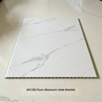 Revestimiento de Pared Moderno y Sencillo de PVC SPC, Impermeable, de 400 mm de Ancho, con Diferentes Grosores y Patrones de Madera y Mármol