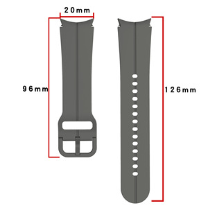 Bracelet de montre en silicone pliable Trendybay avec boucle D 20MM, courbé sans interstice, à libération rapide pour <span class=keywords><strong>Samsung</strong></span> Galaxy Watch 7 FE Watch7 6 5 4 - Product Image 2