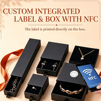 Boîte à bijoux de luxe avec étiquette RFID NFC et sceau holographique anti-contrefaçon, emballage intelligent personnalisé inviolable
