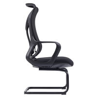 Chaise de bureau ergonomique de haute qualité en tissu moderne avec soutien lombaire, chaise d'étude pour ordinateur à domicile, sans roulettes, chaise de conférence
