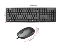 Accessoires informatiques Kit clavier et souris filaire USB