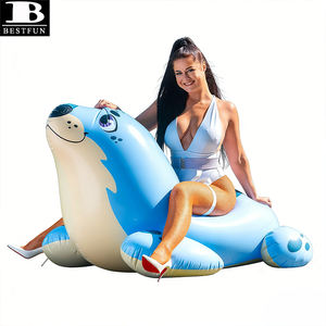 Bouée gonflable géante en PVC épaissi en forme de phoque, pour enfants et adultes, jouet <span class=keywords><strong>aquatique</strong></span> d'été - Product Image 1