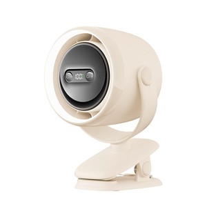 Ventilateur à pince avec lumière, affichage numérique USB, crochet de bureau, aromathérapie, mini ventilateur électrique, conception sans balais, modèle breveté GF15 - Product Image 1