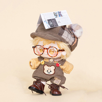 Poupée en peluche personnalisée faite à la main, mascotte mignonne d'idole Kpop avec vêtements et accessoires en coton, rembourrage en coton PP