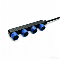 Conector Divisor Paralelo Tipo F M15 1 a 2, Impermeable IP67, 10A 300V, Acoplamiento Roscado para Módulo de Luz LED para Alumbrado Público