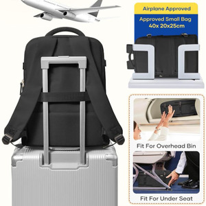 Sac à dos de voyage multi-compartiments <span class=keywords><strong>en</strong></span> 2 tailles, compatible avec un ordinateur portable de 15,6 pouces, résistant à l'eau, extensible, sac à dos de jour - Product Image 6