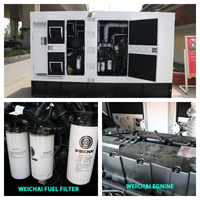 Générateur diesel silencieux Weichai 150 kW, 187,5 kVA, triphasé 50 Hz, direct usine, pour usine industrielle et alimentation de secours d'usine