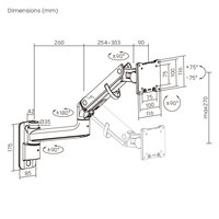 Support d'écran de bureau réglable pour moniteur ultra-large, bras de moniteur à ressort à gaz robuste LDA98-112 24"-57" 27kg