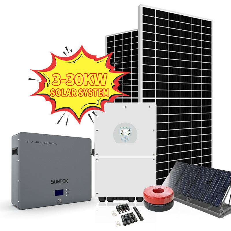 Home <strong>Solar</strong> <strong>Panel</strong> <strong>Kit</strong> <strong>1500W</strong> Load Featuring Hybrid 5KW/10KW On-Off Grid System Polycrystalline Monocrystalline Silicon MPPT