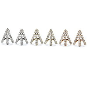 Prix d'usine Hong Kong, excellente qualité, sertissage pavé, or blanc massif 18 carats, diamant véritable taille brillant, bijoux fins de fiançailles vintage - Product Image 4