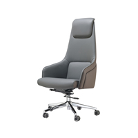 Chaise de bureau exécutive moderne de haute qualité en cuir PU à dossier haut et hauteur réglable pour la maison et le bureau, fabriquée en Chine