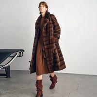 Europe Danemark Manteau De Fourrure De Vison Souper Qualité Hiver Femmes Classique Manteau De Fourrure De Vison Véritable