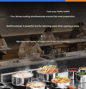 Table de cuisson à induction commerciale 4 brûleurs en acier inoxydable pour hôtel, restaurant, cuisine ouverte - Product Image 5