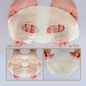 มาส์กหน้า OEM โกลด์ไวท์-ทู-ทรานส์เพอร์เอนท์ คอลลาเจน อินฟิวชั่น มาส์ก แผ่นมาส์กหน้าบางเฉียบ เยลโลว์-ทู-ทรานส์เพอร์เอนท์ คริสตัล เจลลี่ มาส์ก - Product Image 4