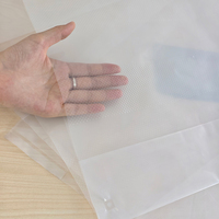 Sac plat en PE co-extrudé transparent avec texture gaufrée, pochette d'emballage robuste thermoscellée pour aliments, produits chimiques et vêtements