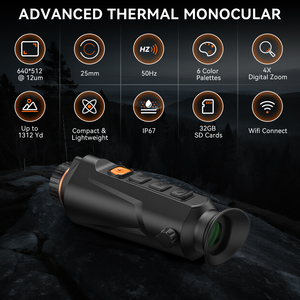 Caméra thermique portative 640*512 avec objectif 50Hz et 25mm, étanche IP67 pour la chasse, la recherche en extérieur, vision nocturne monoculaire 640x51 - Product Image 5