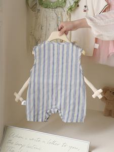 2025 nuova estate grazioso bebè <span class=keywords><strong>senza</strong></span> <span class=keywords><strong>maniche</strong></span> con stampa animalier tessuto 100% cotone <span class=keywords><strong>neonato</strong></span> per Outdoor ODM fornitura - Product Image 2