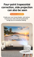 Projecteur Portable T1 1080P HD Tout-en-un Smart Home Cinéma avec Fonction Pan-Tilt, Prêt 3D, Stéréo HIFI pour Maison et Chambre