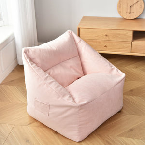 High-End Linen Pink <strong>Grey</strong> Adult <strong>Bean</strong> <strong>Bags</strong> Huge Lounger Giant Cover Without <strong>Beans</strong> - Product Image 1