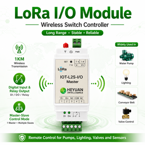 สวิตช์ควบคุมระยะไกลแบบไร้สาย <span class=keywords><strong>Heyuan</strong></span> IOT-L2S-B-I/O ระบบส่งสัญญาณสามเฟสสองทาง 5 กม. ควบคุม PLC ควบคุมการเข้าถึง ควบคุมวาล์ว LoRa - Product Image 1