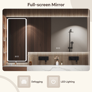 Mueble de Baño Elegante y Minimalista, Mueble Independiente con Gabinete de Madera Sólida, Espejo Inteligente con Almacenamiento - Product Image 5