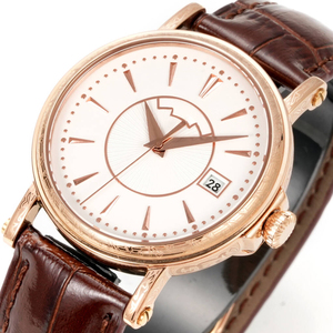 Reloj de Lujo Personalizado de Alta Gama en Oro Rosa, Esfera Blanca con Cristal de Zafiro, Función de Calendario, Reloj de Negocios - Product Image 2
