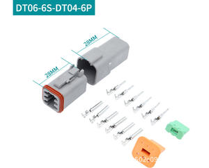 Otomotiv konnektör DT serisi <span class=keywords><strong>2</strong></span> pin <span class=keywords><strong>3</strong></span> 4 5 6 8 12 pin su geçirmez erkek kadın Deutsch bağlayıcı 22-16AWG - Product Image 4