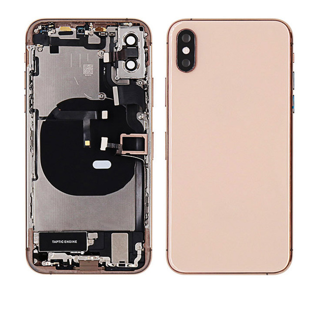 Battery Cover Door Housing with SIM Tray with Flex Cable Assembly for iPhone XS Body Full Housing Chassis Middle Frame