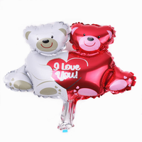 Día de San Valentín amor oso globo boda decoración amor propuesta decoración globos de aluminio