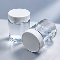 Pot en plastique transparent en gros avec couvercle à vis côtelé, petit récipient vide pour l'emballage d'échantillons alimentaires, cosmétiques et capsules
