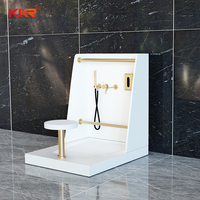 Station d'ablution Wudu en surface solide pour mosquée, lavabo multi-utilisateurs pour le lavage des pieds, facile à nettoyer, design moderne