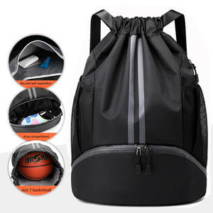 Mochila Deportiva Casual Impermeable de Poliéster Ecológico con Cordón y Logotipo Personalizado, Mochila de Baloncesto - Product Image 2