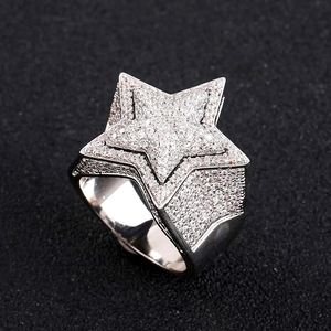 Elegant Moissanite Fashion Ring with 925 Sterling <b>Silver</b> Construction and Brilliant Pave Stone Arrangement - Product Image 3