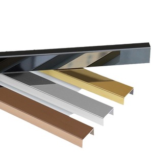 优雅的现代设计不锈钢金色瓷砖边缘条发际镜装饰装饰金属 - Product Image 2