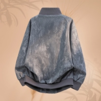 Blouson aviateur ample à col montant pour homme avec LOGO personnalisé, veste décontractée de baseball pour étudiant, veste polyvalente et tendance