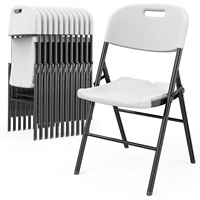 Chaises pliantes en plastique portables, modernes, empilables, imperméables, résistantes (1000 lb), pour événements, mariages et fêtes - Meilleures ventes